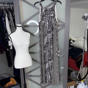 Chico's Zebra Print Black and White Dress